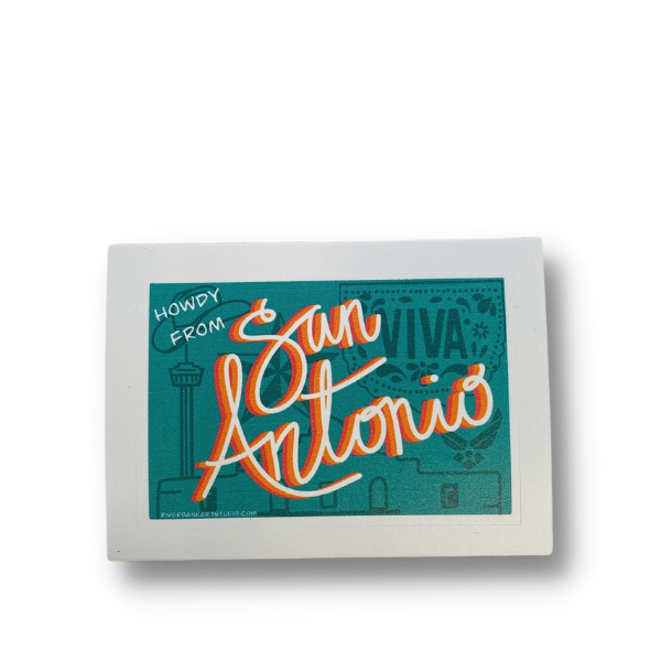 San Antonio Sticker by Riverbank Art Studio