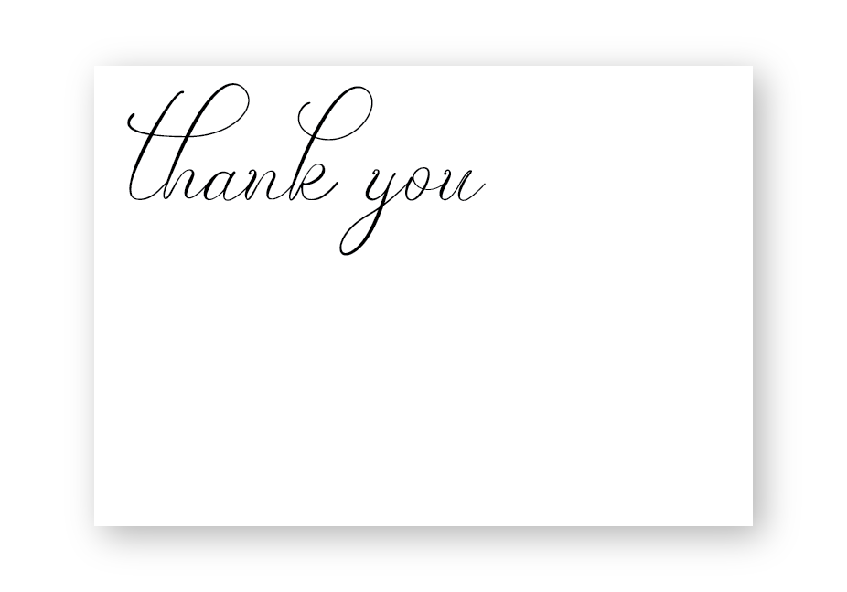 Thank You Gift Message Card